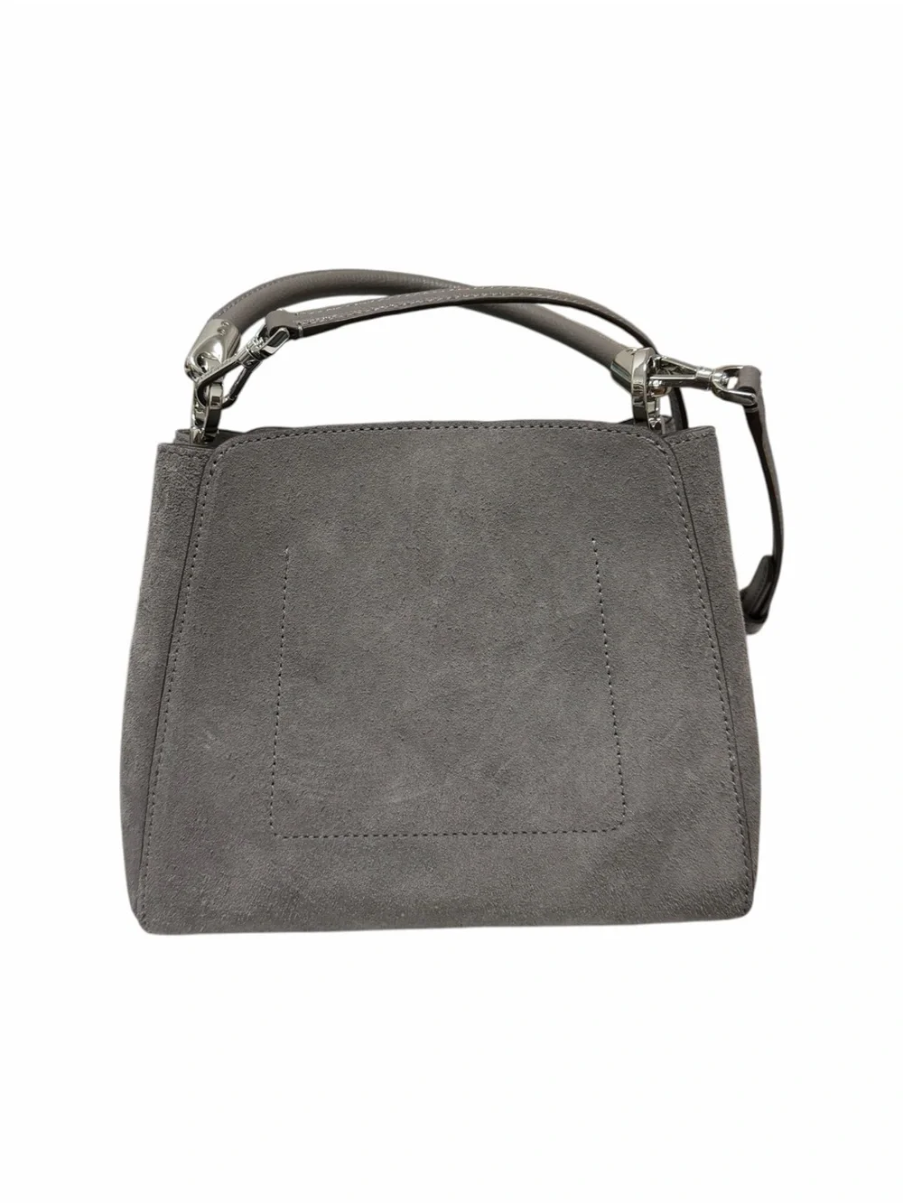 Kate Spade Solid Gray Suede Leather Satchel Handbag